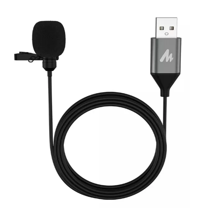 Microfone De Lapela Usb Profissional Prateado Maono Au-Ul10