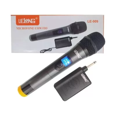 Microfone Profissional Sem Fio Lelong Wirelles Le-909