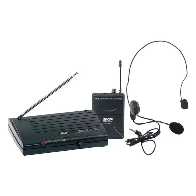 Microfone Sem Fio Com Headset Vhf895 Skp Pro Audio Novo