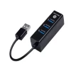 Mini Hub Usb Com 4 Portas 2.0 Cor Preto 10cm Bright