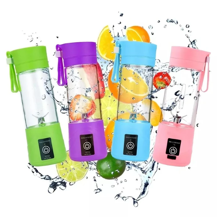 Mini Liquidificador Processador Portátil 380mL Colorido