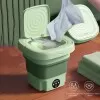 Mini Máquina De Lavar Roupa Elétrica Dobrável Portátil Verde