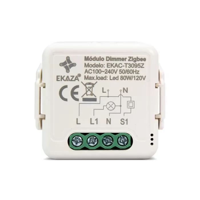 Mini Módulo Dimmer Zigbee 1Ch Ekac-T3095Z Ekaza