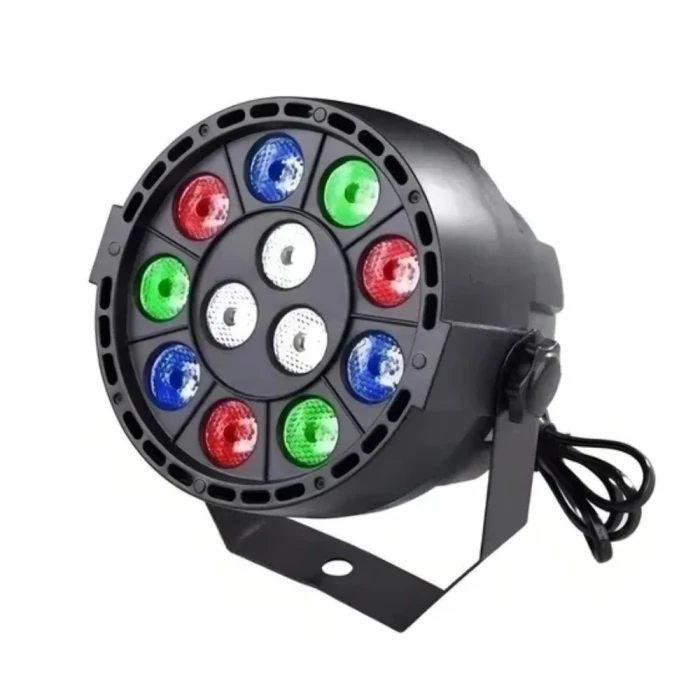Mini Refletor Canhão 12 Led Rgb Luz Para Festas Dmx512