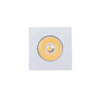 Mini Spot Led Branco Quadrado 1w 3000k Embutir Nordecor