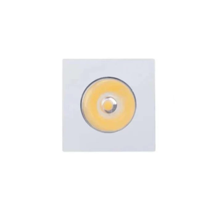 Mini Spot Led Branco Quadrado 1w 3000k Embutir Nordecor