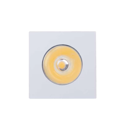 Mini Spot Led Embutir Quadrado Branco 3w 3000k Nordecor 6005