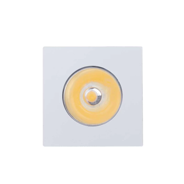 Mini Spot Led Embutir Quadrado Branco 3w 3000k Nordecor 6005