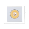 Mini Spot Led Embutir Quadrado Branco 3w 3000k Nordecor 6005