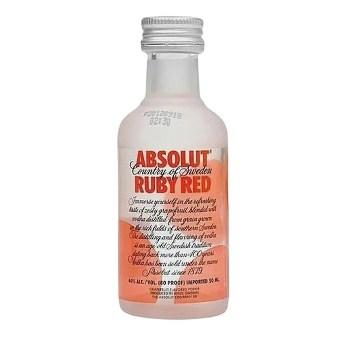 Mini Vodka Absolut Rubyred 50ml Unidade