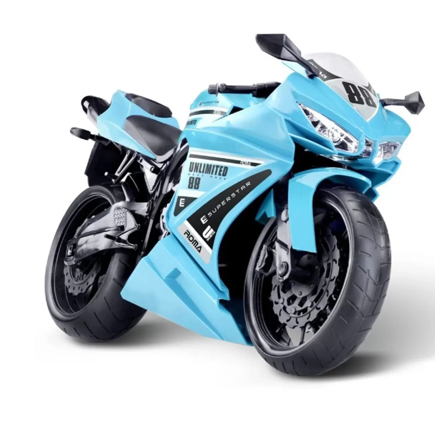 Moto Racer Corrida Motor C/ Som Motoca Fricção Azul Lider - Ailos Apro