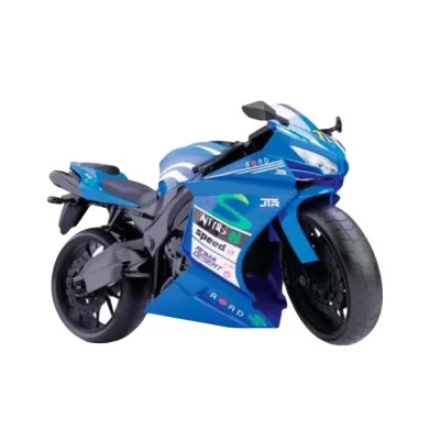 Moto De Corrida Racing Motorcycle Azul Roma Novo