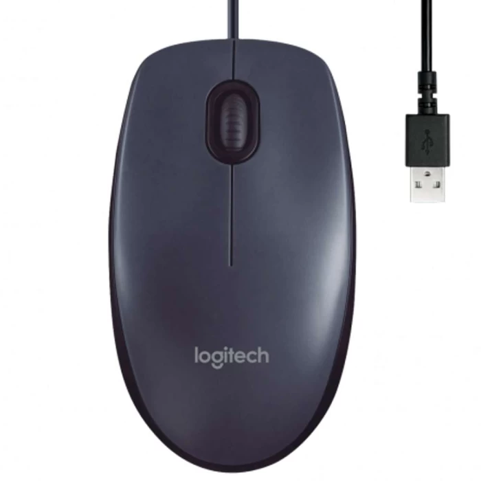 Mouse Com Fio USB Logitech M90 Cinza