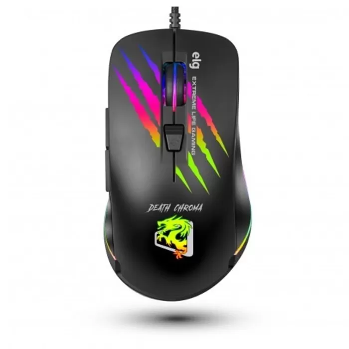 Mouse Gamer Death Chroma Rgb 4800 Dpi Elg Novo