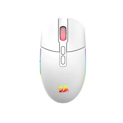 Mouse Gamer Invader Pro Cor Branco Rgb Sem Fio Redragon