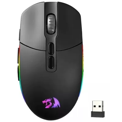 Mouse Gamer Invader Pro Rgb Com Fio Preto Redragon M719RGB