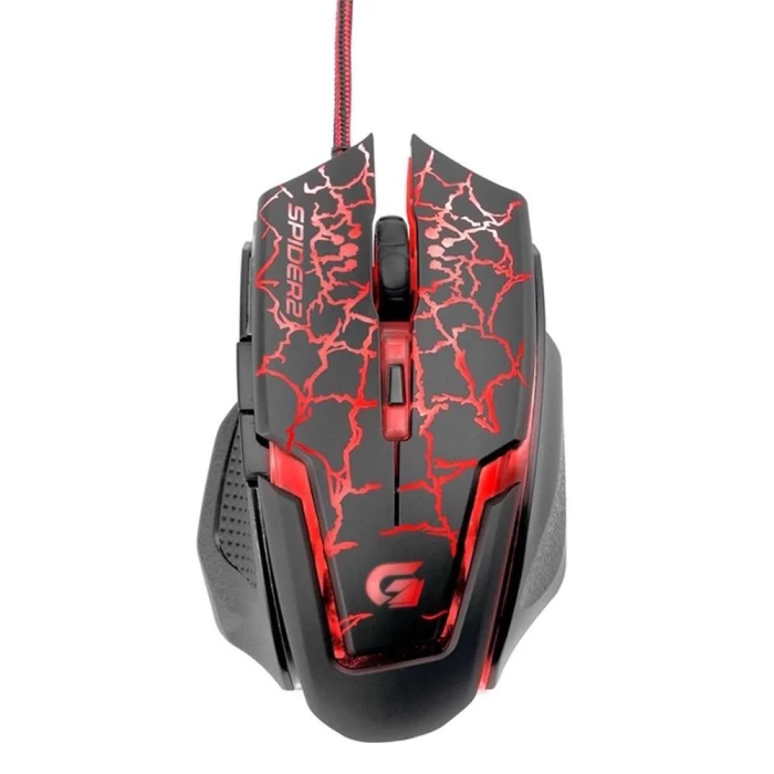 Mouse Gamer Spider 2 3200DPI Preto e Vermelho OM705 Fortrek