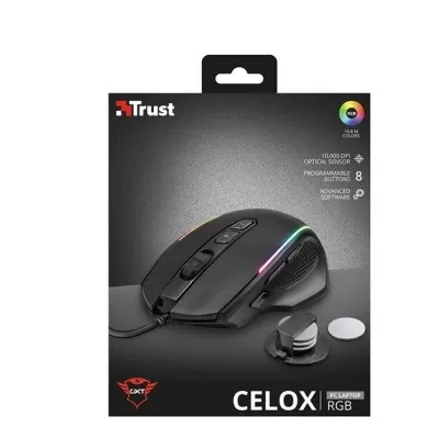 Mouse Gamer Trust Gtx 165 Celox 10000 Dpi Rgb