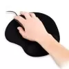 Mouse Pad Ergonômico Cor Preto Com Apoio Em Gel Fortrek