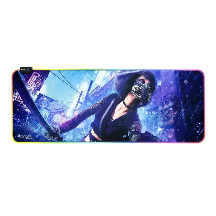 Mouse Pad Gamer Led Katana 80 x 30 Mp003 Bright Novo