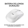 Mouse Sem Fio Bluetooth M240 Silent Branco Logitech