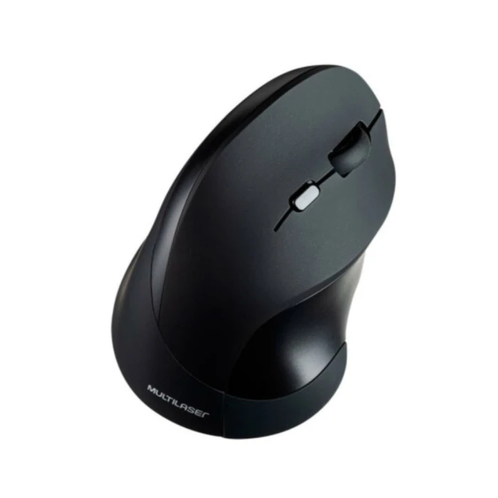 Mouse Sem Fio Ergonômico Sem Fio 2.4Ghz Preto 6 Botões