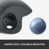 Mouse sem fio Logitech Trackball Ergo M575 Preto