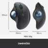 Mouse sem fio Logitech Trackball Ergo M575 Preto