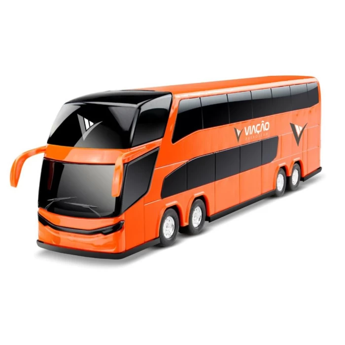 Ônibus de Dois Andares Viação Petroleum Laranja Roma