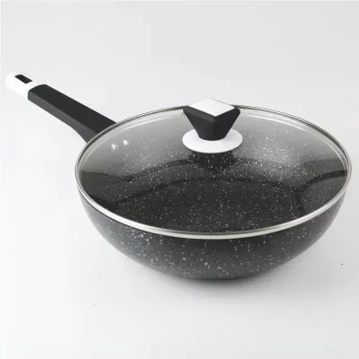 Panela Wok Stonechef Antiaderente 28x8cm Preto