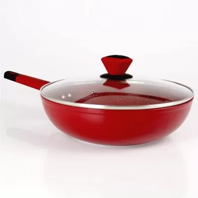 Panela Wok Stonechef Ruby Antiaderente 28x8cm