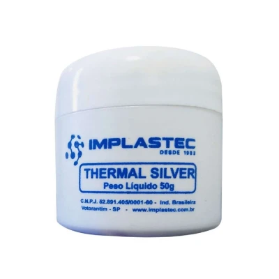 Pasta Térmica Thermal Silver Pote 50g 1,6 W/mK Implastec