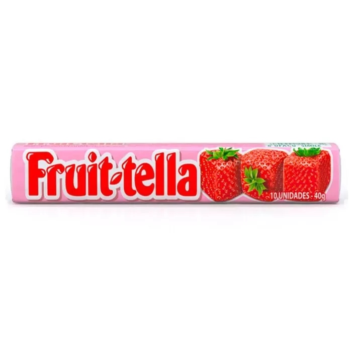 Pastilhas Bala Mastigáveis Fruit-Tella Mast Morango 40g