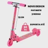 Patinete Infantil Com 3 Rodas Cor Rosa Turma Da Aventura