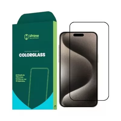 Película Colorglass Plus Preto Compatível 15 Pro Max