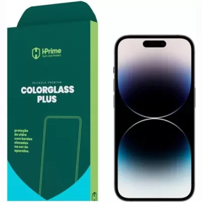 Película Colorglass Plus Preto Compatível Iphone 15 Hprime