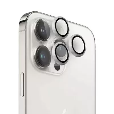 Película De Câmera Branca Compatível Com Iphone 15 Pro / Max