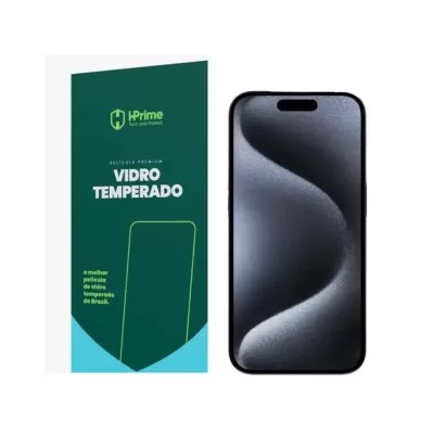 Película De Vidro Compatível Com Iphone 15 Pro Hprime Novo