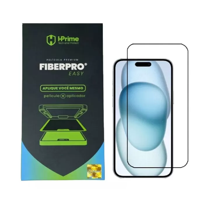 Película Fiberpro Easy Preto Compatível Iphone 13/13 Pro/14