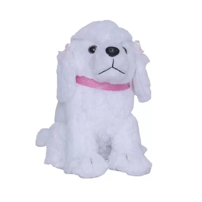 Pelúcia Cachorro Mini Poddle Branco 25 cm Lovelly Toys