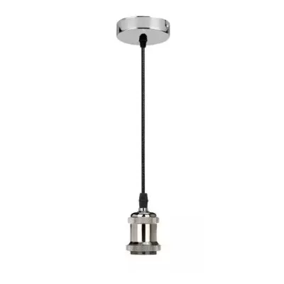 Pendente Ajustável Com Cabo Cinza Vintage 1xE27 1 Metro