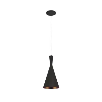 Pendente Cone Chines Preto Dourado 1XE27 Blumenau Bivolt