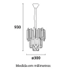 Pendente Cristal Midas 30 Bivolt 40w, Com Garantia E Nf