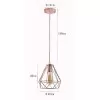 Pendente Gradeado Timan Cor Cobre Mod 2066 Nordecor Novo