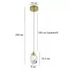 Pendente Led Celeste 3W Dourado Brilho Bivolt Astraled Novo