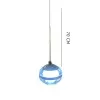 Pendente Led Cromado De Bola De Cristal 6000K Com Cabo 70cm