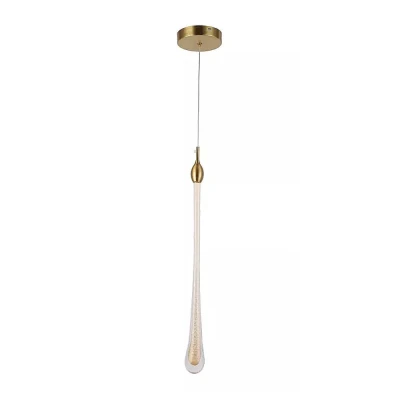 Pendente Led Drop Dourado 7W 3000K Cristal Bivolt Skylight