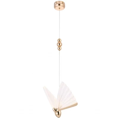 Pendente Led Honen Borboleta Dourado 6W 3000K Nordecor