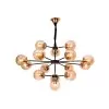 Pendente Led Jabuticaba Cor Preto e Âmbar 15XE27 Nordecor