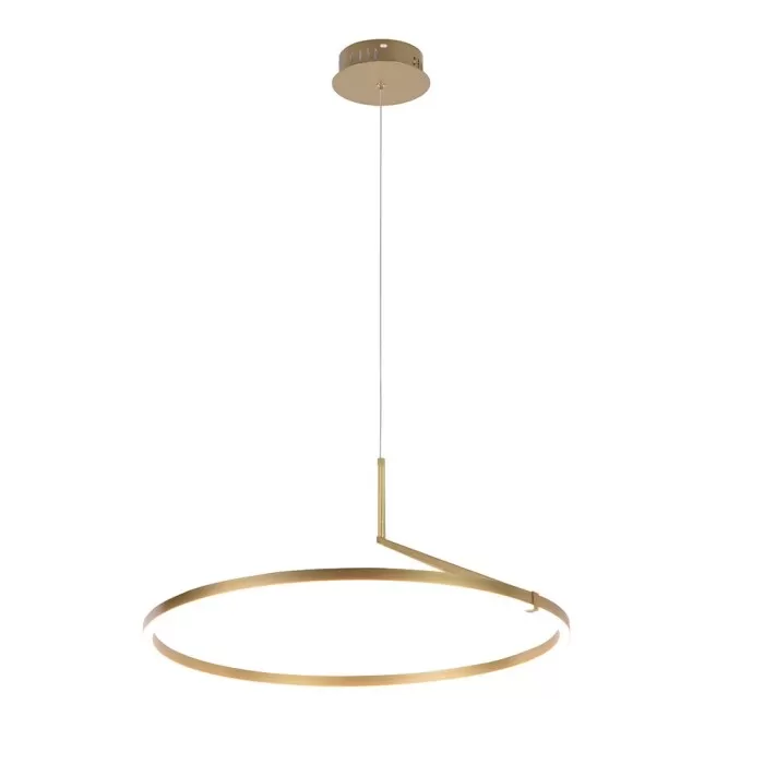 Pendente Led Zier Redondo Dourado Fosco 60CM - 28W  3000K